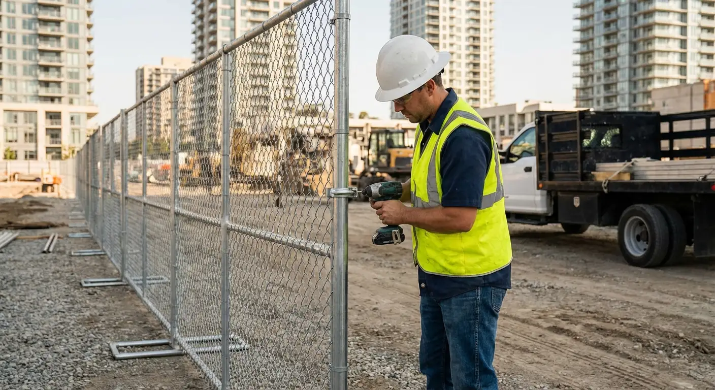 Downtown Lincoln temporary fencing and site security