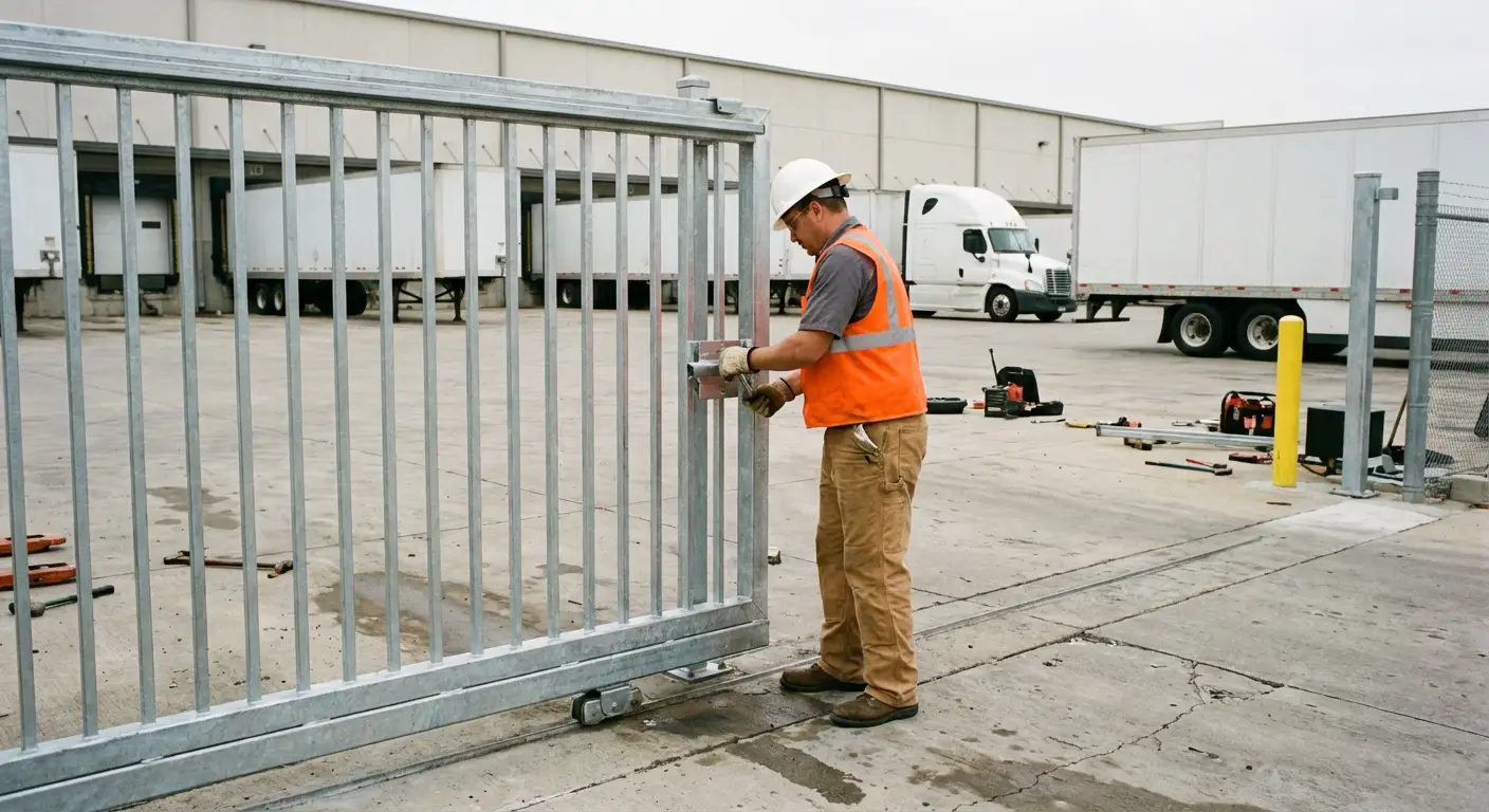 Heavy-duty temporary fencing installation in Lincoln