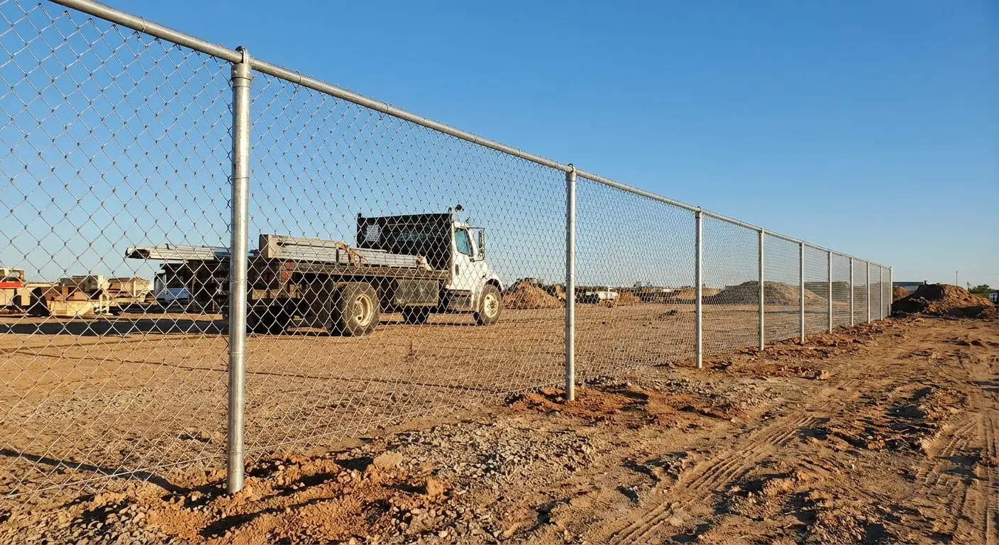 Wind-rated temporary fencing site in Lincoln, CA