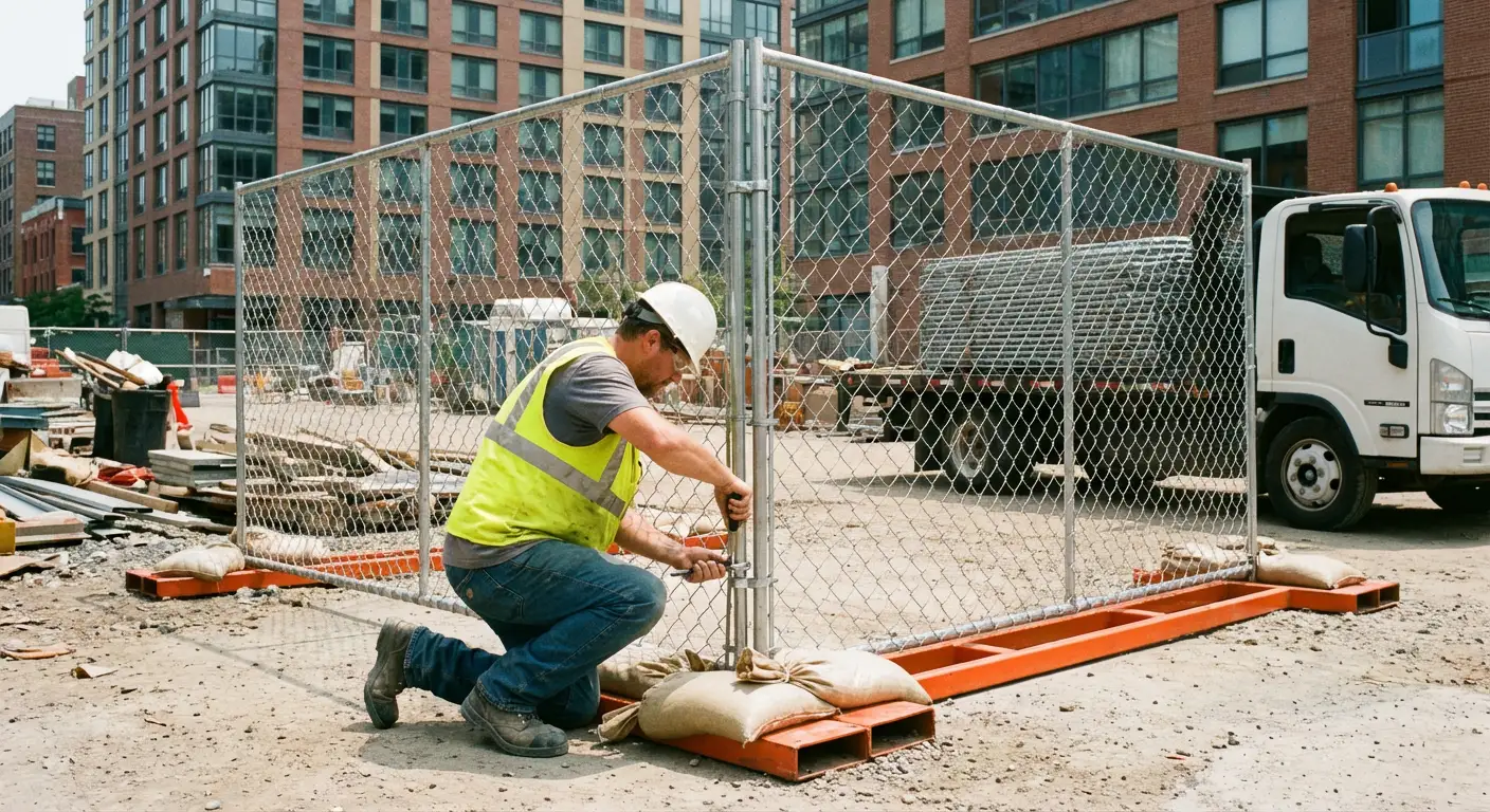 Temporary fence rental services in North Lincoln