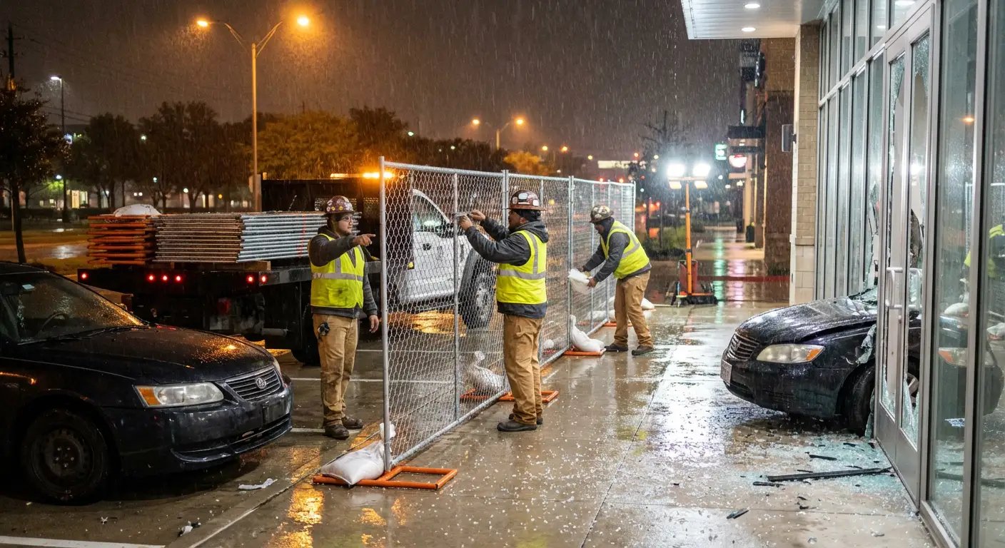 Emergency temporary fencing and dispatch logistics in Lincoln, CA