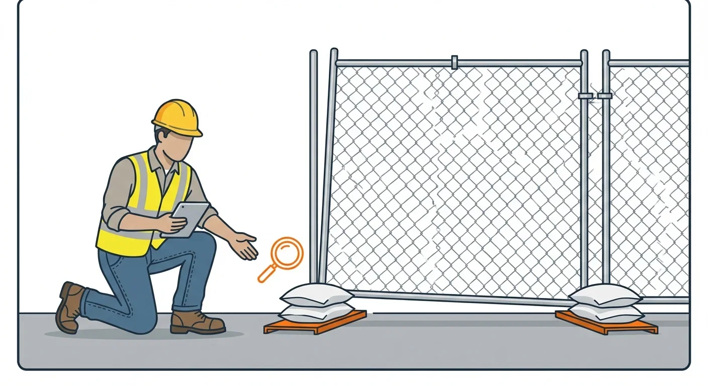 Diagram showing causes of temporary fence instability in Lincoln, CA