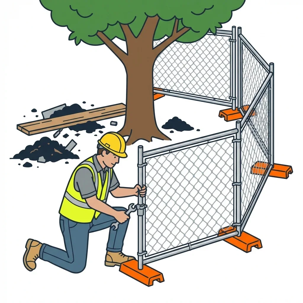 Infographic detailing common tree protection violations and prevention in Lincoln, CA